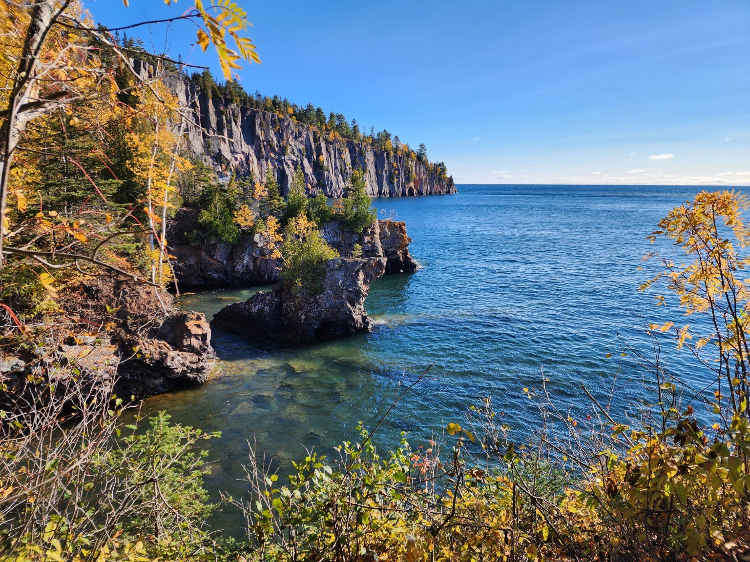 Autumn cliffs on the North Shore of Lake Superior